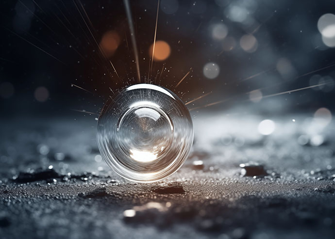Verre lenticulaire pour fortes corrections