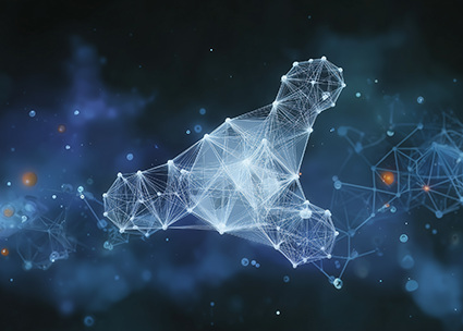 Fond abstrait évoquant la technologie TriNova