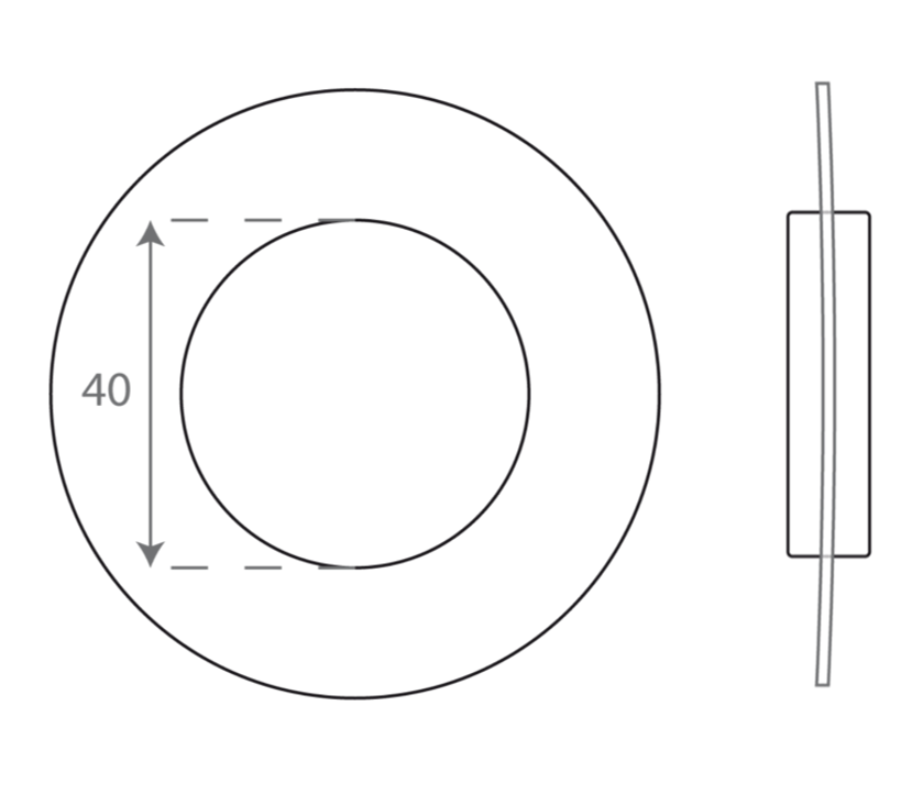 Verre &quot;Aplanat&quot;  plain &amp; side