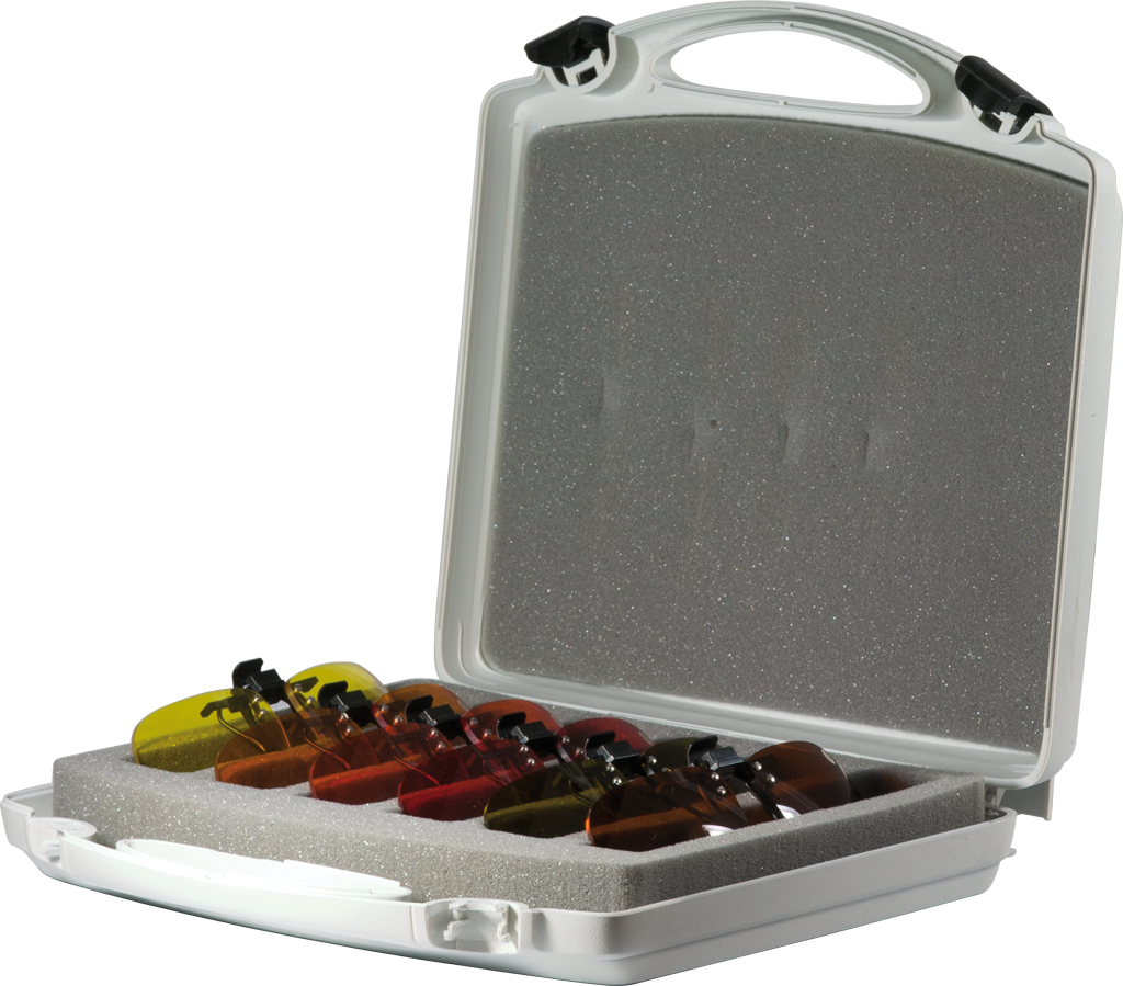 Filterkoffer Set therapeutische polarisierte Clip-Ons