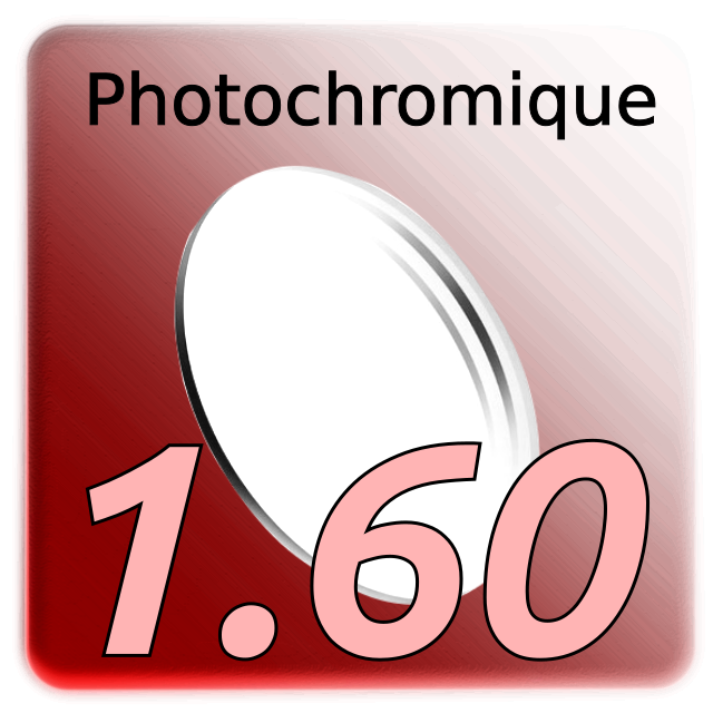 Verre Simple &amp; Net Photochromique 1.6 