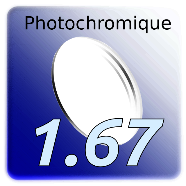 Verre Simple & Net Photochromique 1.67 