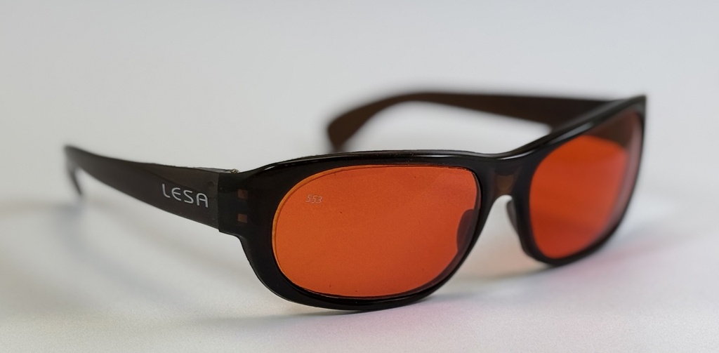 Máscara protectora filtro 550 nm Rojo/Naranja / Fin de serie