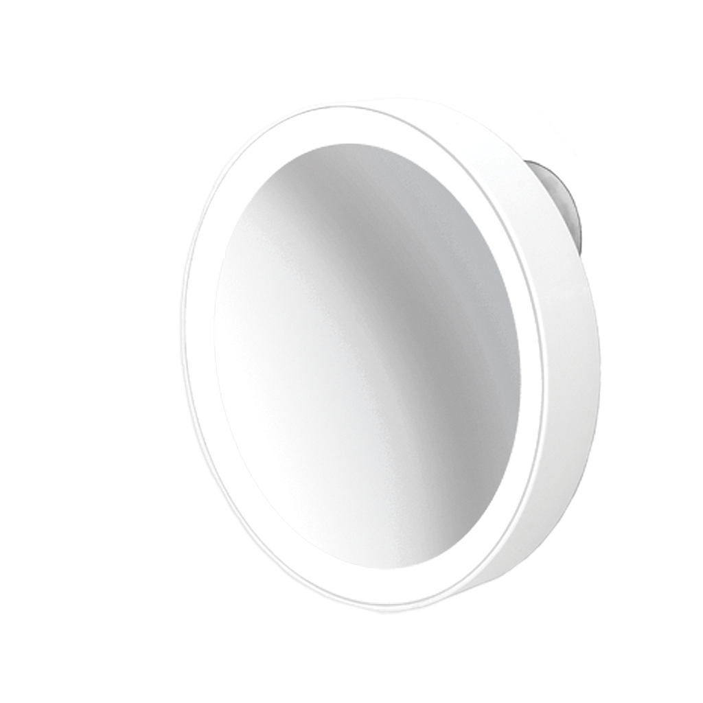 Spiegel mit 3 Saugnäpfen und Beleuchtung 5x