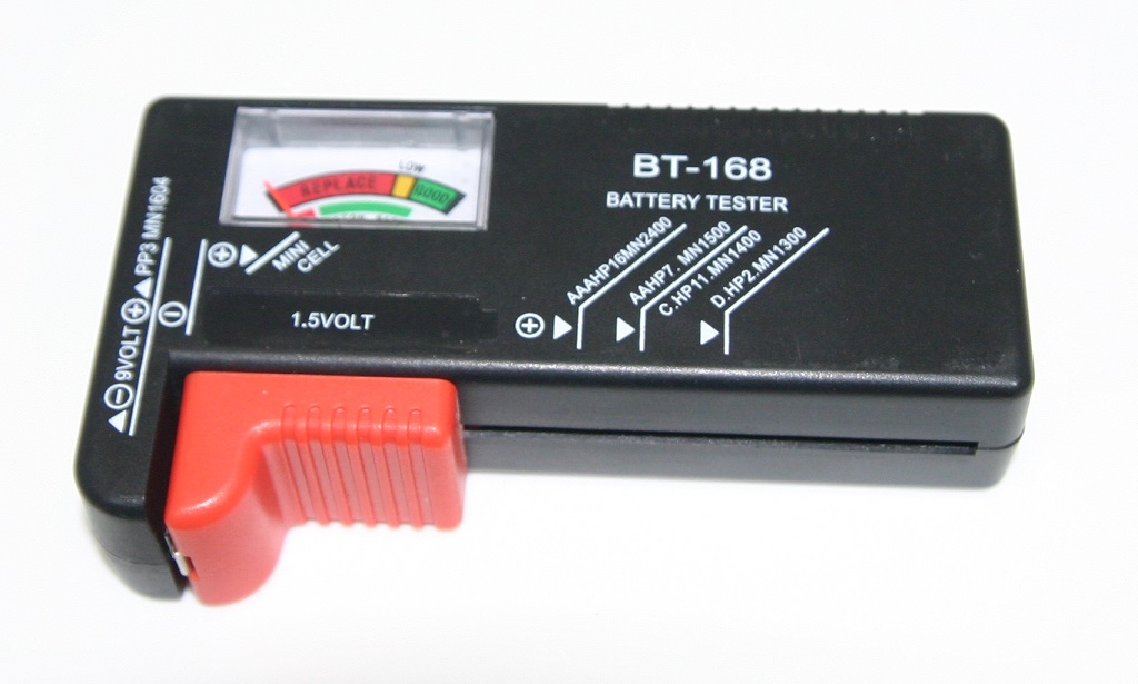 Batterietester.