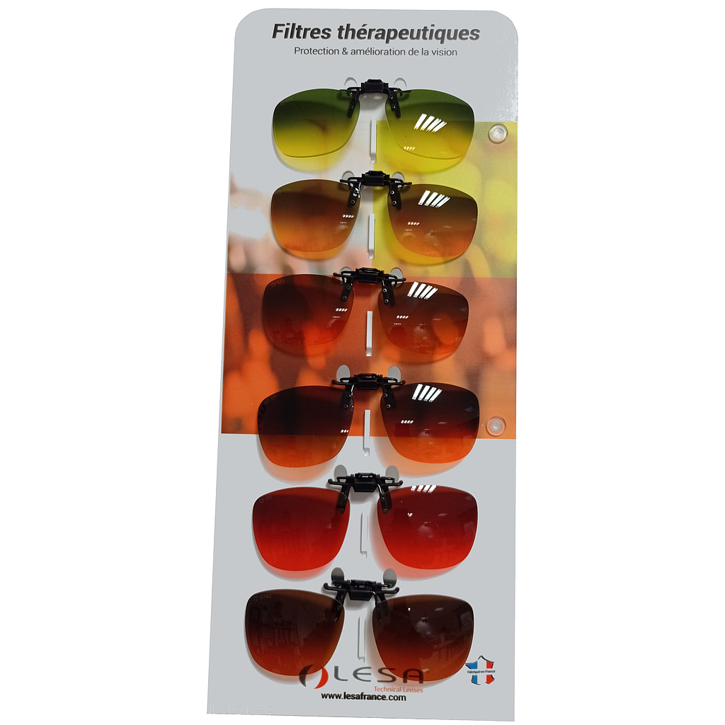 Totem de filtres thérapeutiques Clip-on solaires