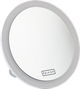 Single-sided mirror with suction cups and 10x magnification