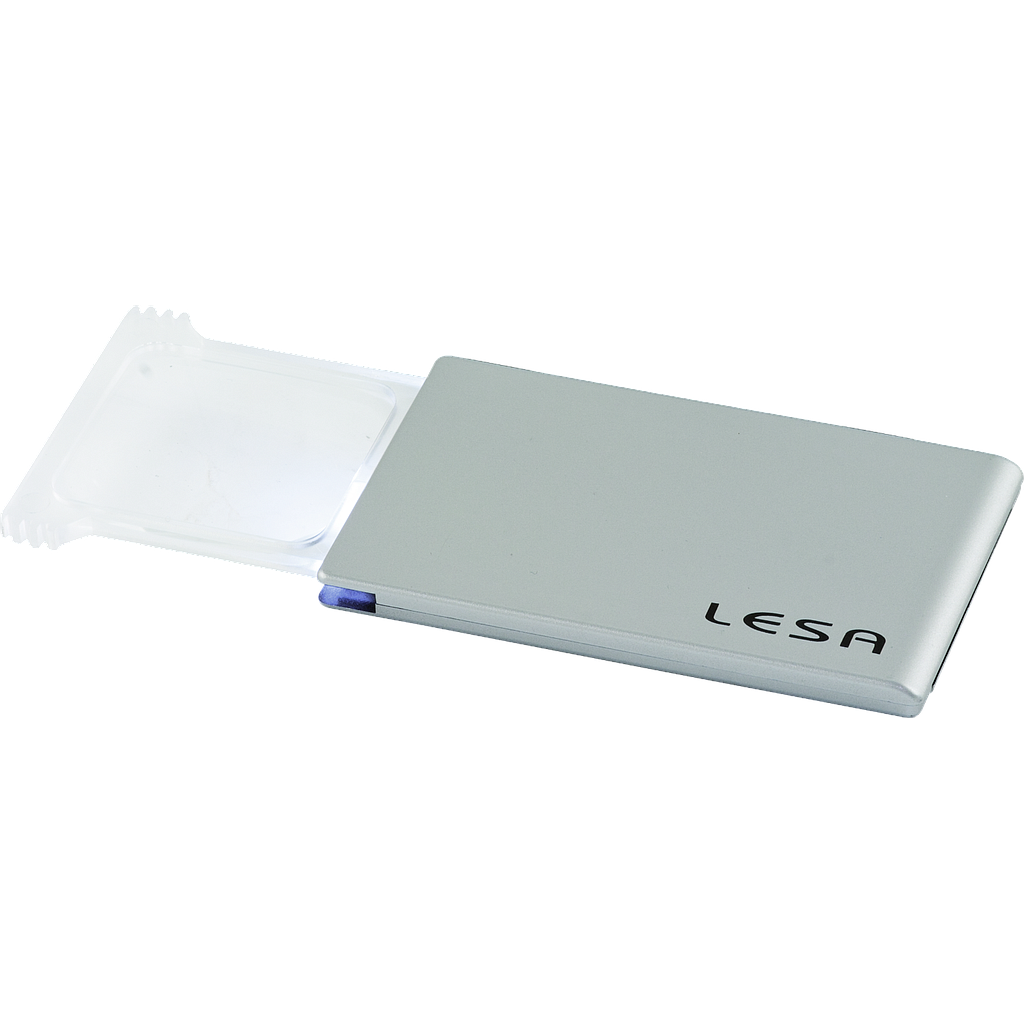 [L0018.44] Pocket magnifier "Slim Pocketlite" 42x42mm 2x LED