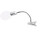 Enlightening flexible magnifier glass with clip