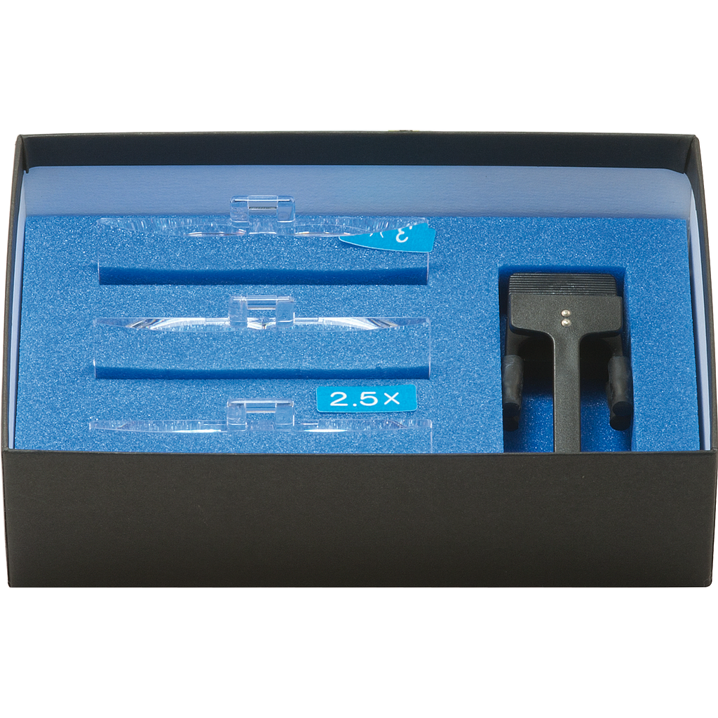 Clip 3 binocular magnifiers 2x/2.5x and 3x
