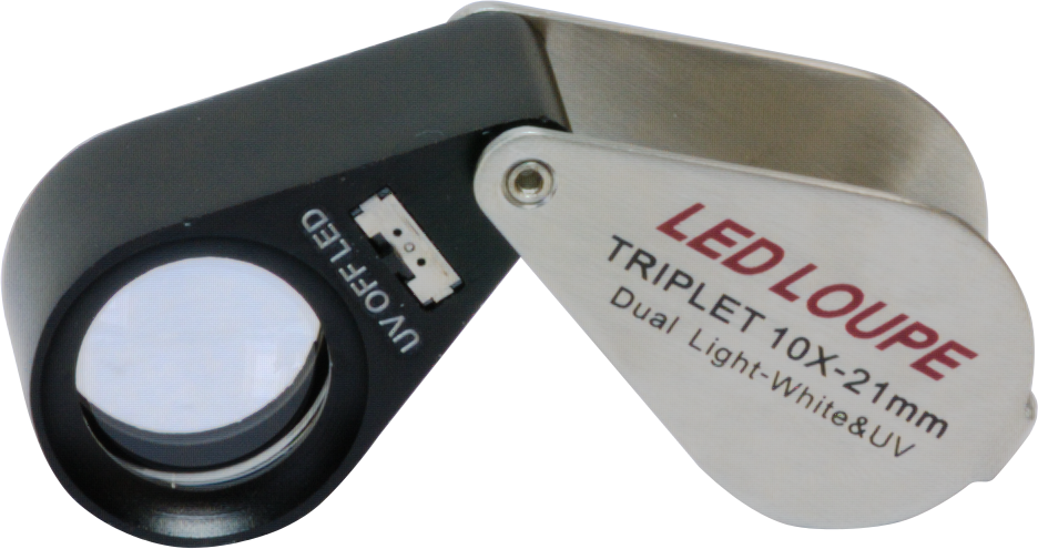 LED/UV Jeweler's Magnifier Triplet