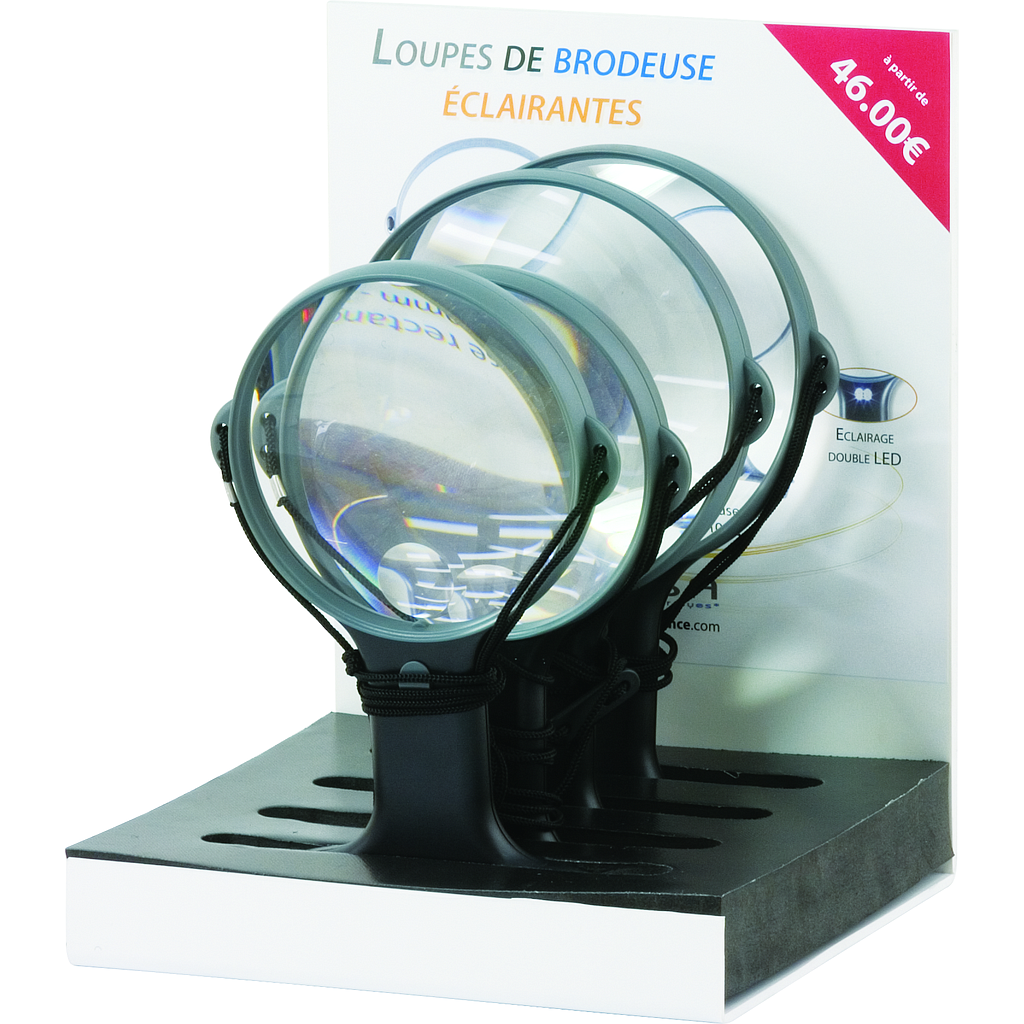 Pack of embroidery magnifier with LED